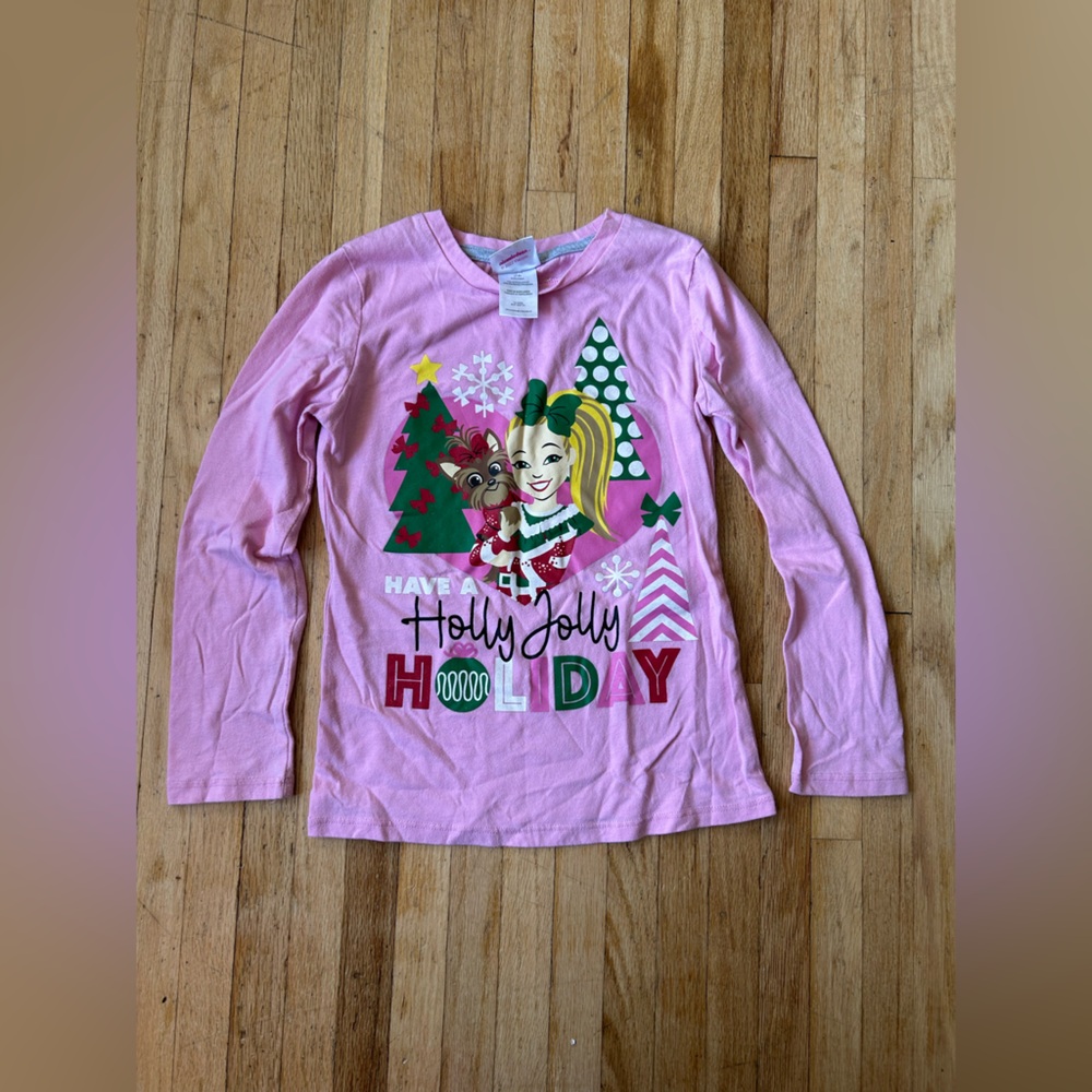 3/$10 JoJo Siwa Pink Holiday Long Sleeve Tee